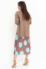 Комплект 2244 (платье, блуза) какао+голубой — изображение 5