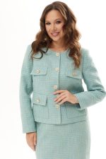 Комплект 2281 (жакет, юбка) тиффани — изображение 2