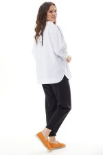 Комплект 2310 (блуза, брюки) белый+чёрный — изображение 6