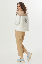 Комплект 2389 (жилет, джемпер, брюки) бежевый. — изображение 2