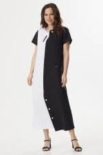 Платье 2417 чёрный+белый — изображение 3
