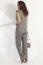 Комплект 2523 (жилет, брюки) серый — изображение 3