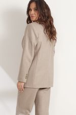 Комплект 2537 (жакет, брюки) бежевый — изображение 4