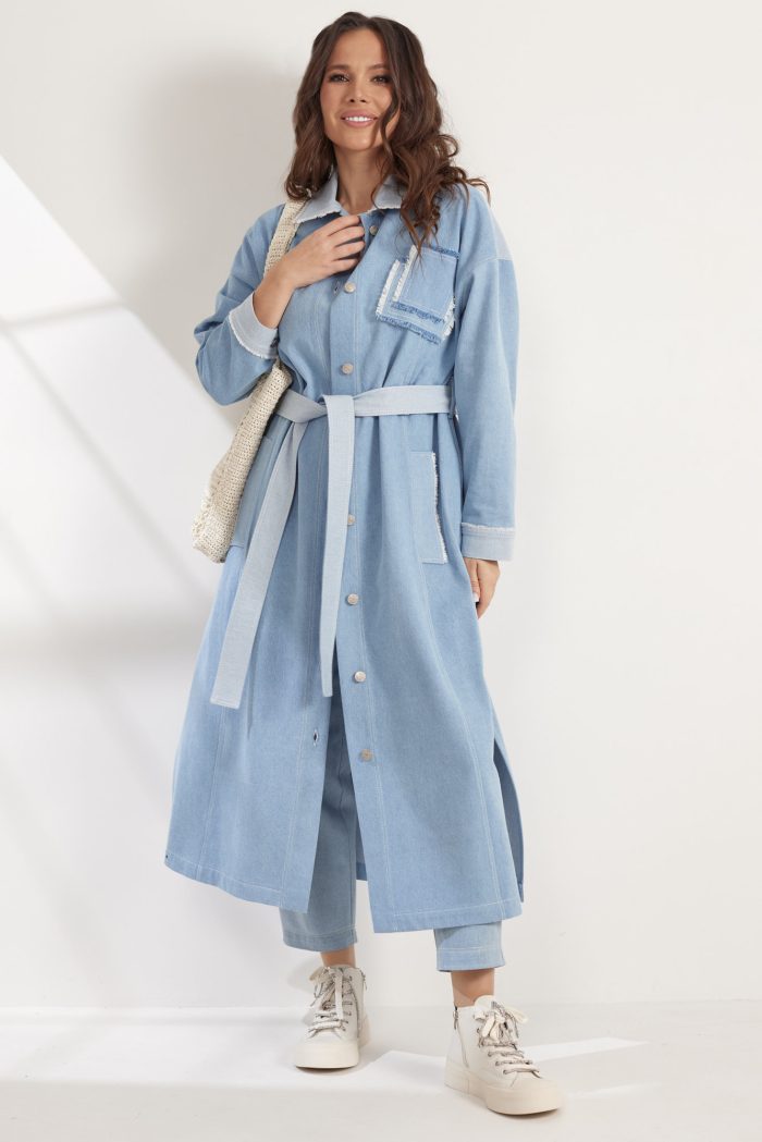 Плащ 2538 голубой — изображение 4