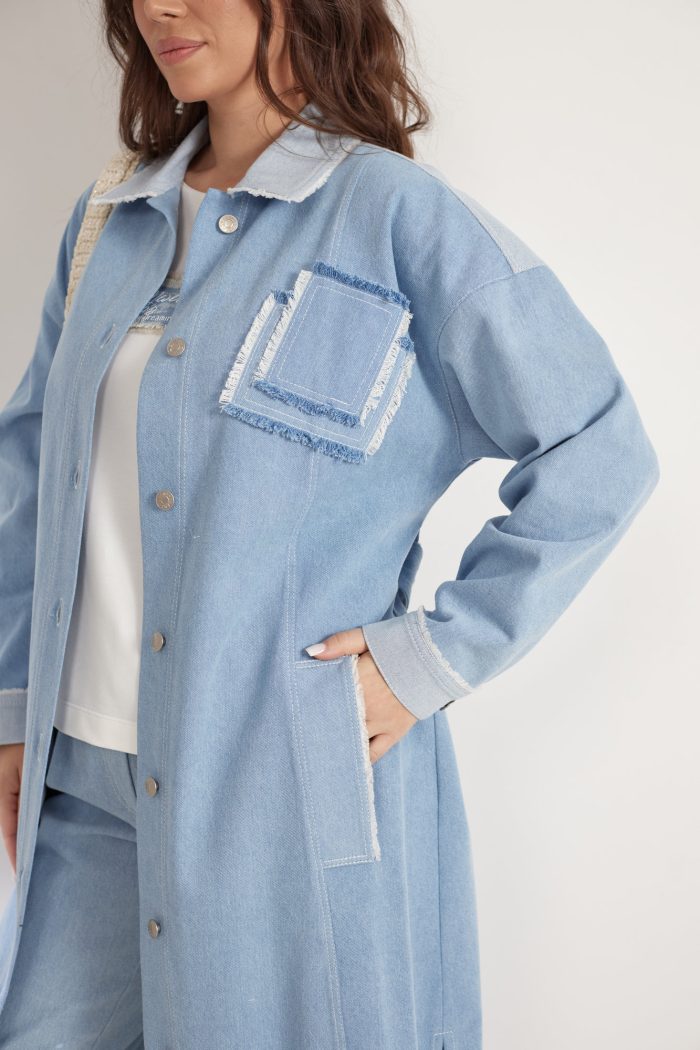 Плащ 2538 голубой — изображение 2