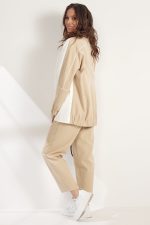 Комплект 2543 (жакет, брюки) молочный+бежевый — изображение 6