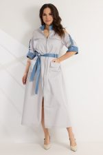 Платье 2574. Серый — изображение 3