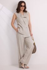 Комплект 2579 (жилет, брюки) серый